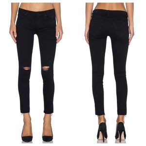 MOTHER Denim Looker Ankle Fray in Guilty as Sin